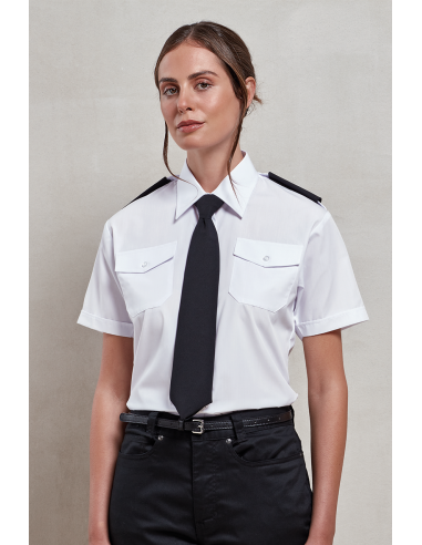 P-PR312-Womens Pilot Shirt Short Sleeve